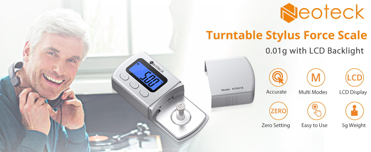 Digital Turntable Stylus Force Gauge 0.01g Neoteck LP Scale Gauge Blue