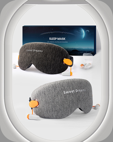 3D Contoured Cup Sleep Eye Mask with Ear Plugs,Noise Canceling Sleeping Masks for Men Women