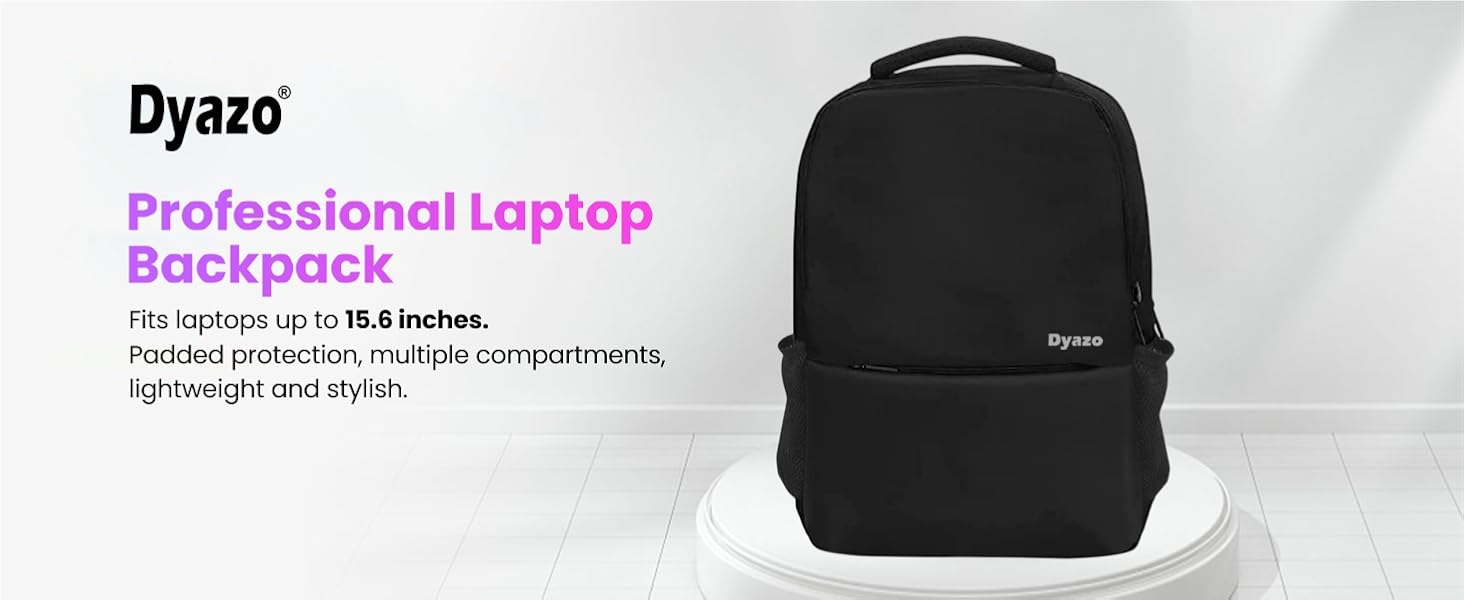 Dyazo 30 L Slim Business Laptop Backpack Casual Design Water Resistant Backpack for laptops for 15.6 inch laptop (Black) 39 15.6 inch Laptop bag-Black
