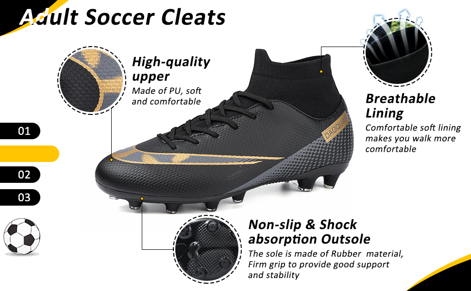 GRESKY Soccer Cleats Mens Women Soccer