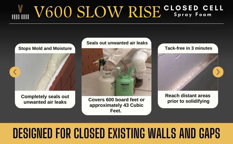 Vega Bond V600 Closed Cell Spray Foam Kit Slow Rise