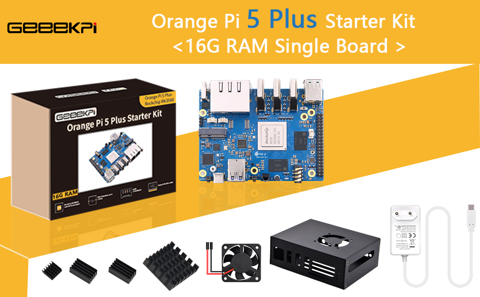 Orange Pi 5 Plus スターターキット Amazon.com: Orange Pi 5 Plus 8G with 64GB eMMC Module RK3588