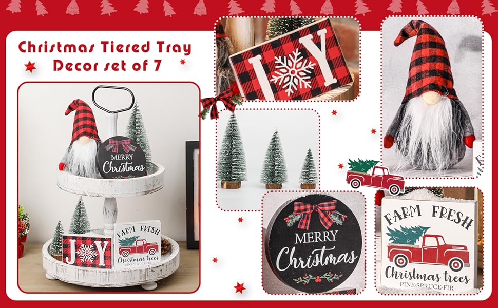 christmas tiered tray decor set 7