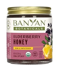 a jar of elderberry honey