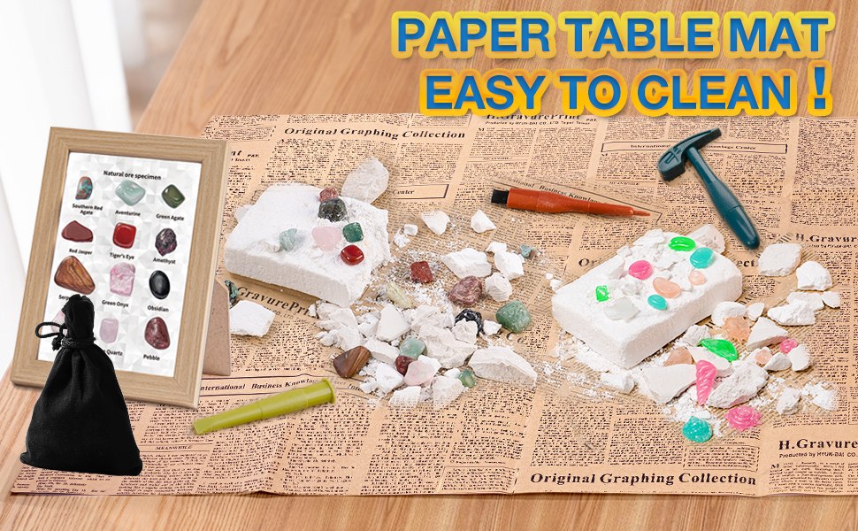 KidEwan Gemstone Gem Dig Kit, STEM Educational DIY Toys Science Kit Dig Up Unique