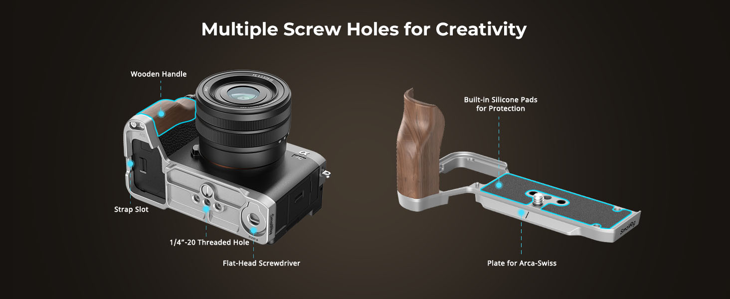 Amazon.com : SmallRig A7C II / A7CR Handgrip L-Shape Grip for Sony ...