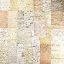 Yellowed Letters Scrapbook Paper