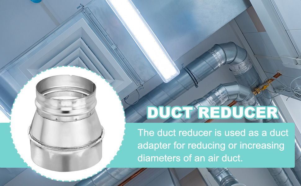 PATIKIL Ducting Reducer 150mm to 100mm, 6 to 4 Inch Metal Air Ducting