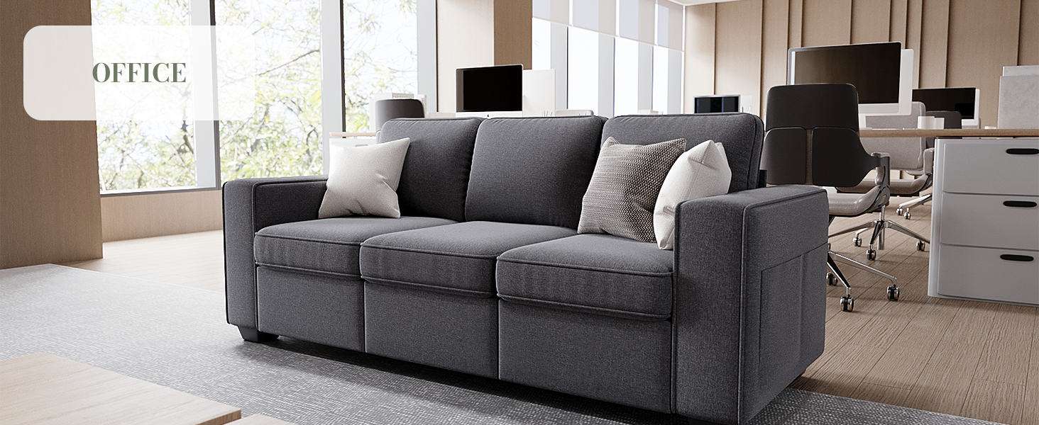 82 inch sofa gray-12