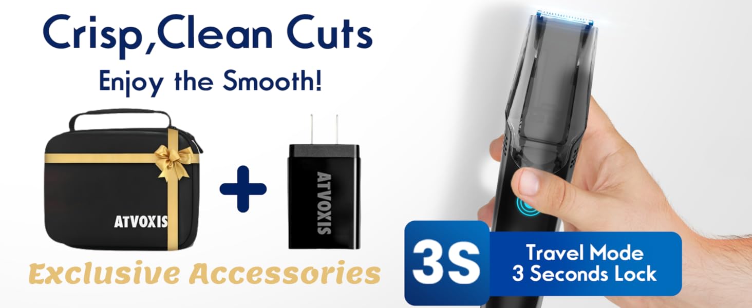 Vacuum Beard Trimmer for Men