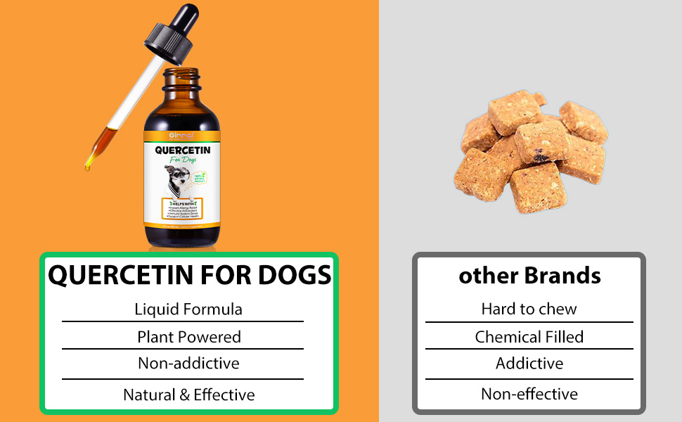 Quercetin for Dogs, Dog Quercetin with Vitamin C Supports Dogs Allergy Relief