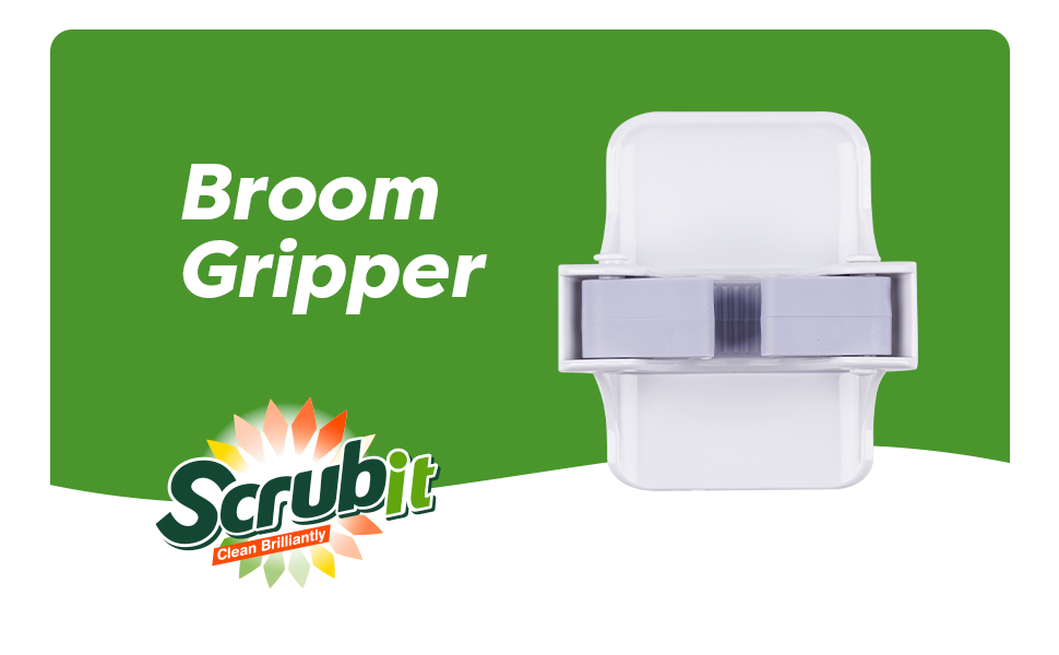 SCRUBIT Mop and Broom Holder Wall Mount [2 Pack] Broom