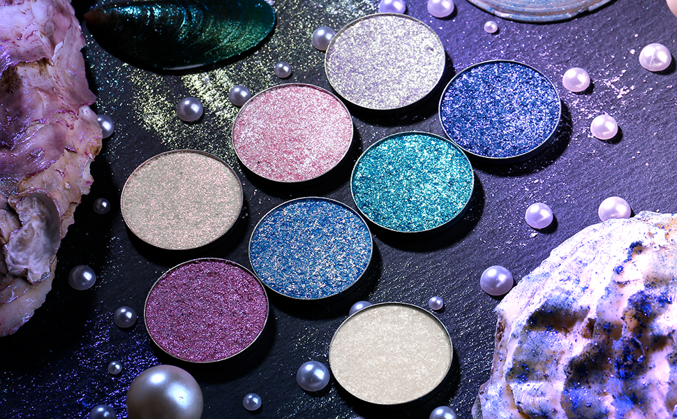 Afflano Shimmery White Glitter Eyeshadow, Highly Pigmented