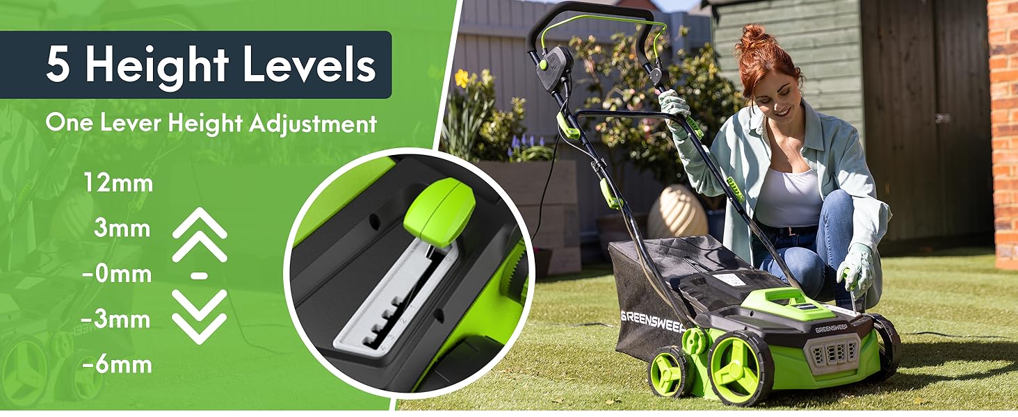 GreenSweep Electric Artificial Grass/Lawn Sweeper 1800W Vacuum 45L