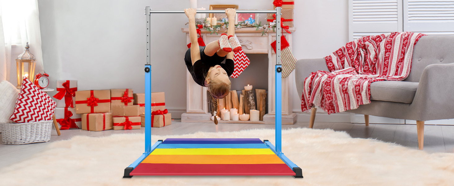 gymnastics bar with mat