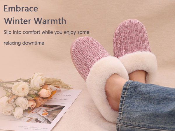 furry fuzzy soft cute pattern fluffy fleece house shoes sweater knit upper slippers outdoor indoor