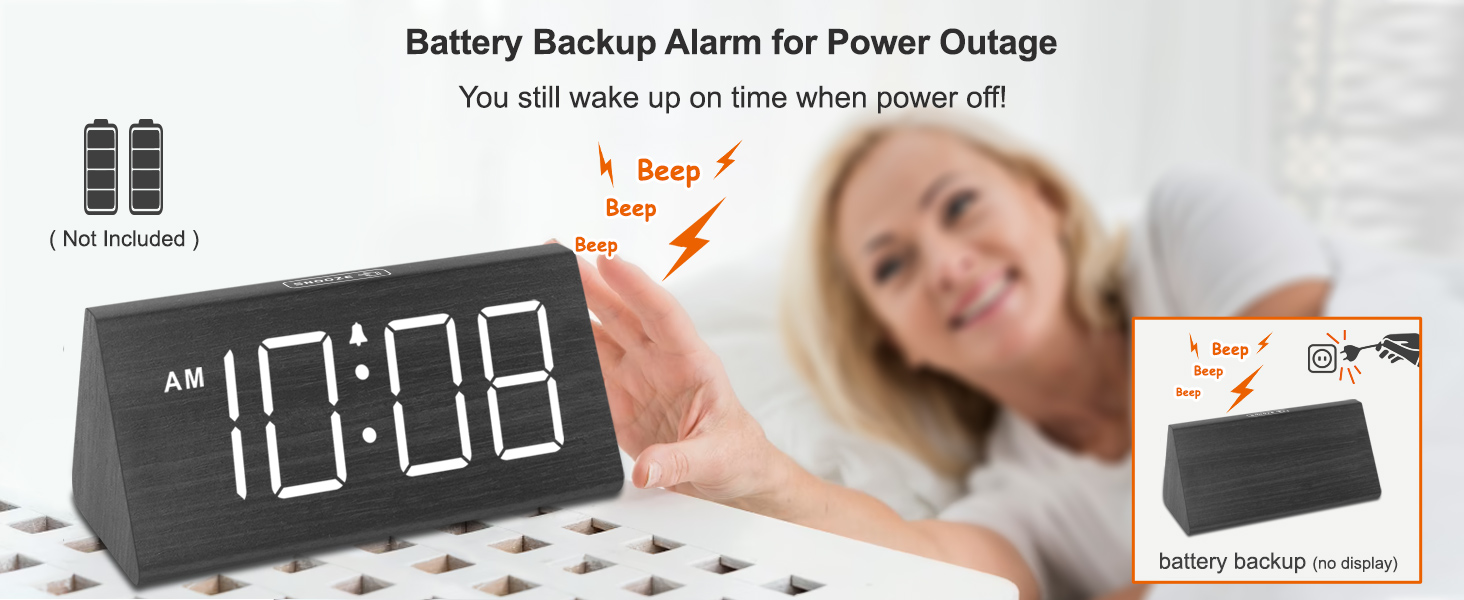 alarm clock with battery backup