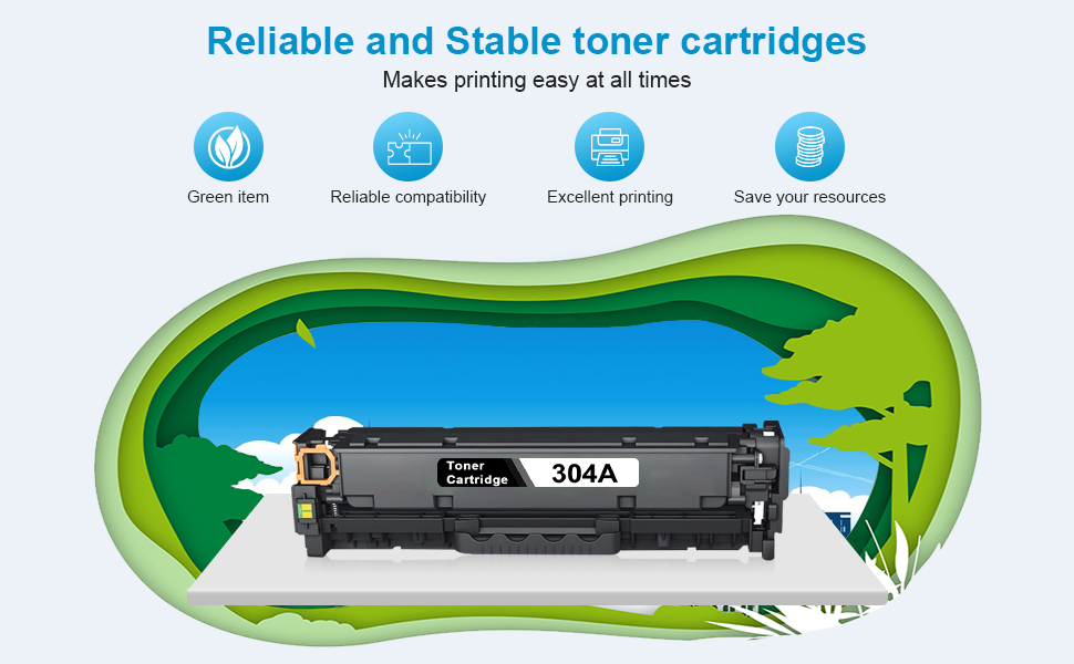 304A Toner Cartridge Replacement for HP 304A CC530A CC531A CC532A ...