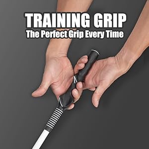 golf swing trainer with training grip