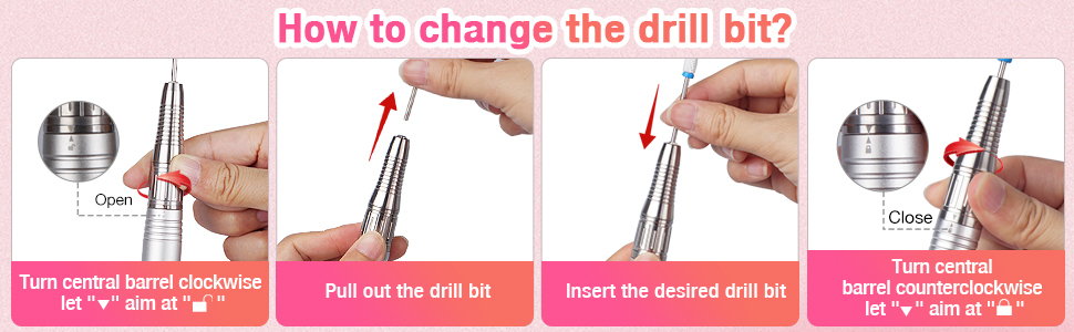 how to change the drill bits?