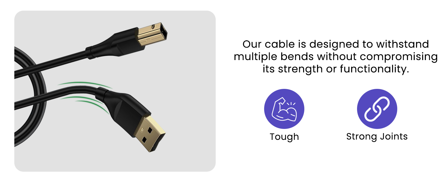 printer cable braided cable for printer to computer printer data cable 5 meter hp laser jet