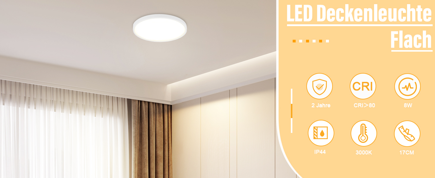LED Deckenleuchte Flach