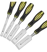 Lytool Wood Chisel Set,5PCS Wood Carving Sets Sturdy Chrome Vanadium Steel Chisel, 1/4",1/2",3/4"...