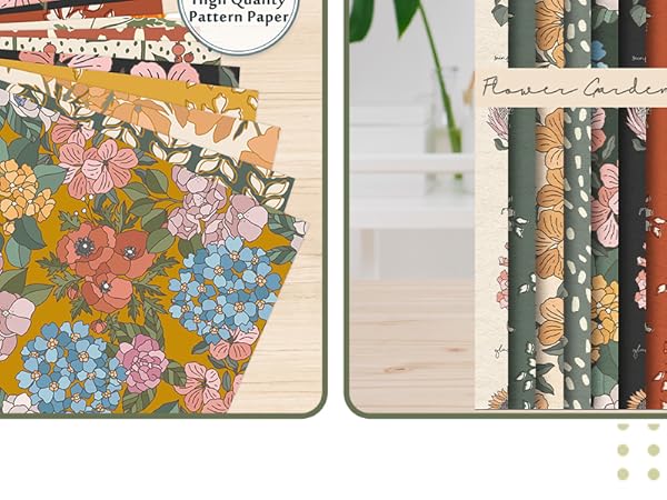 お花A4サイズです。 Amazon.com : Whaline 30 Sheets Flower Garden Pattern Paper