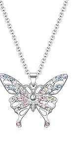 Flower Butterfly Necklace