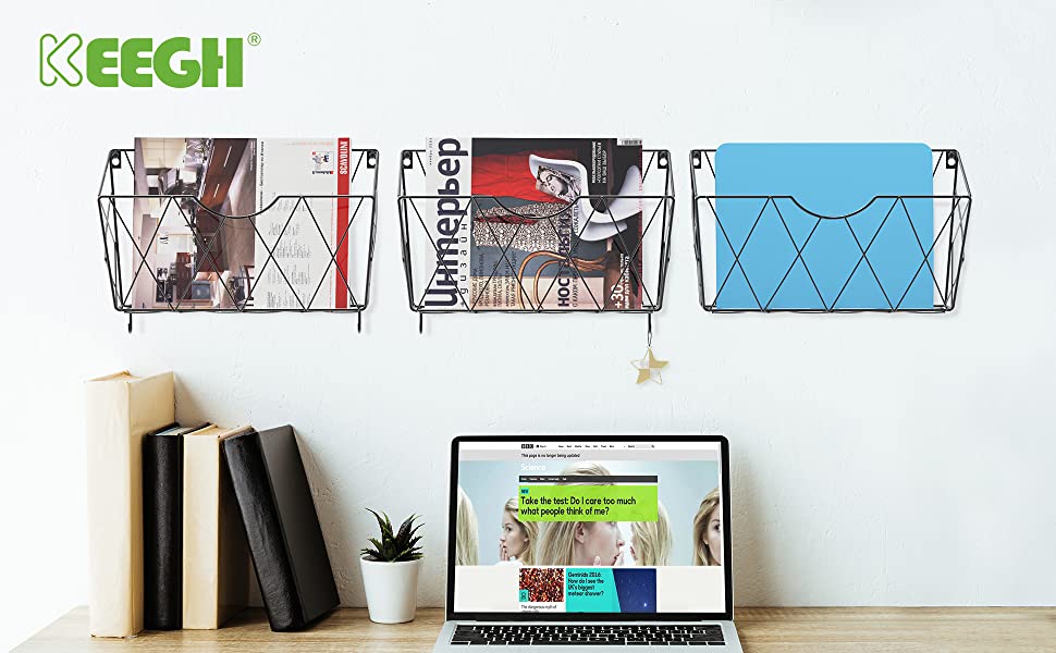 Hanging Wall File Organizer 3 Pockets Wall Paper Organizer Mail Organizer Wall Mount File Folder