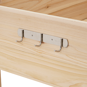 extra hooks are included for easy placement of your planting tools