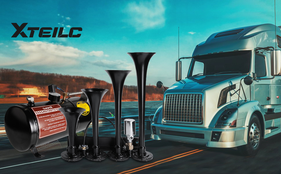 Train Horn Kit,Train Horns Kit For Trucks,4 Trumpet Air