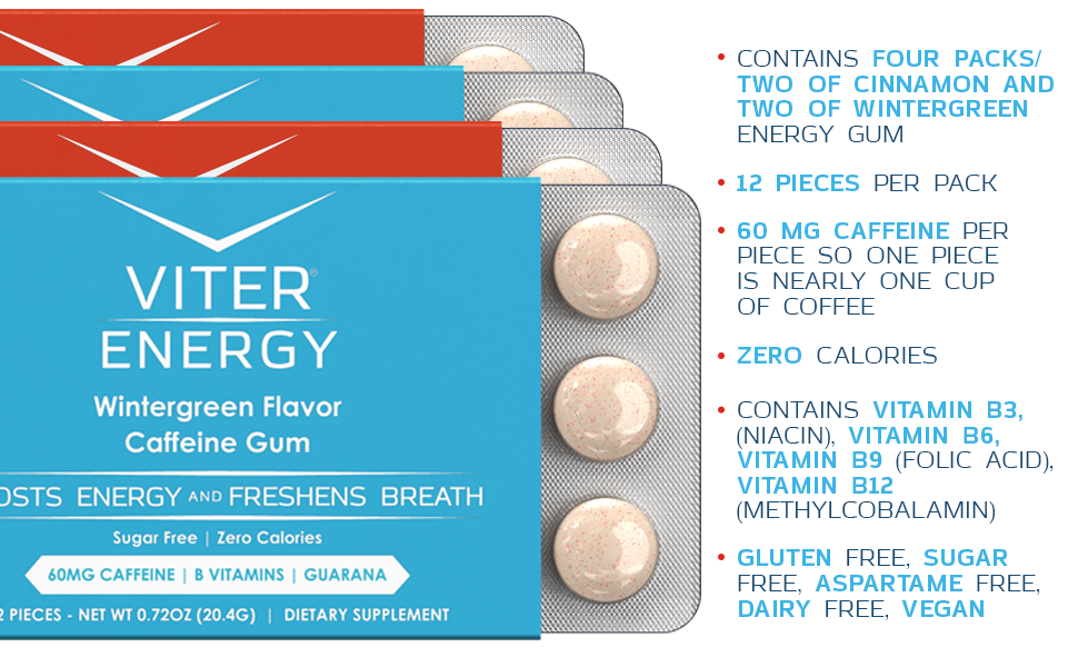 caffeine caffeinated energy boost nootropic gum chew lozenge pack packet pills drink tablet capsule