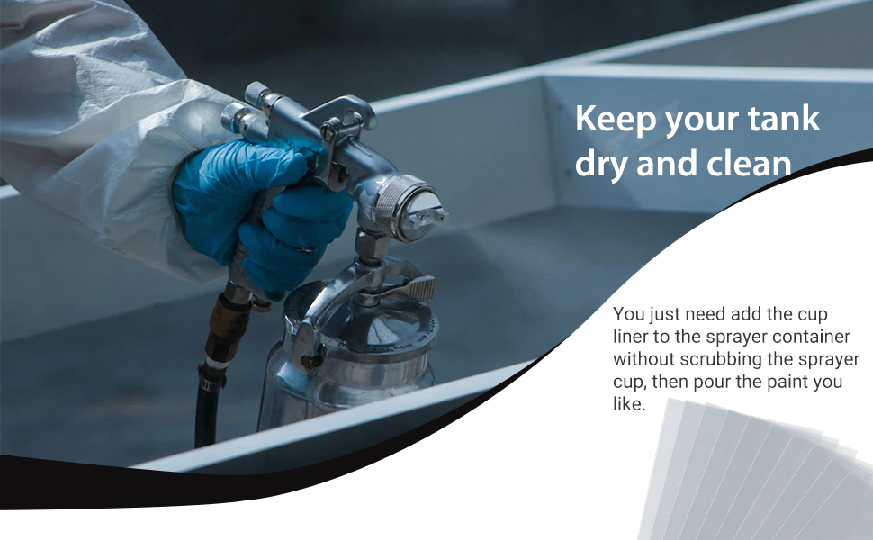 30 Pieces 7.8 Mils Spray Gun Bag Sprayer Cup Liners LDPE