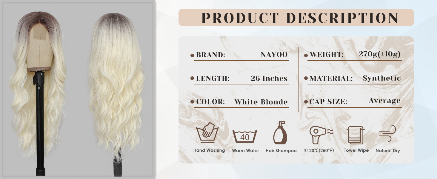white blonde wig