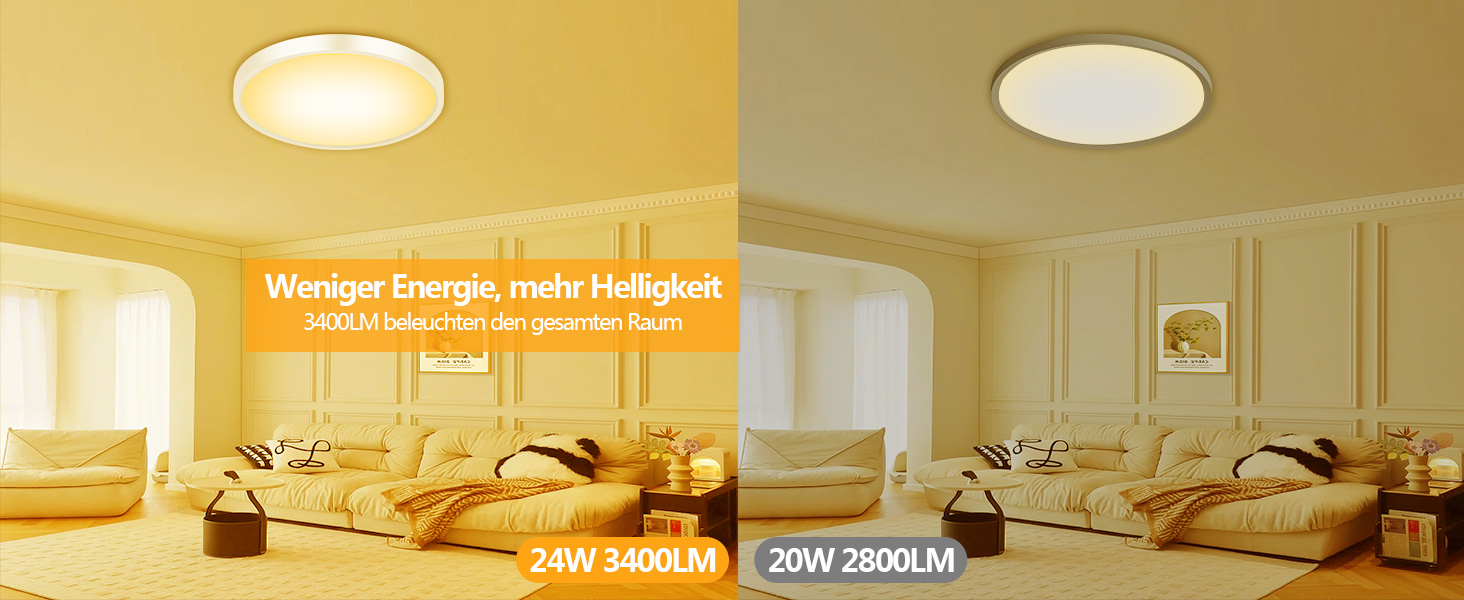 Led Deckenleuchte Dimmbar MIT Fernbedienung 24W RGB LED CEDKENLAMPE RUND CERKENBELEUMKTUNG