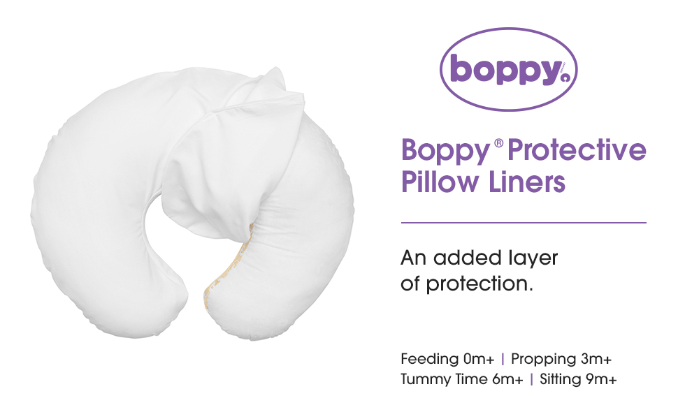 Boppy Protective Pillow Liner Bright White Fabric A Liner for