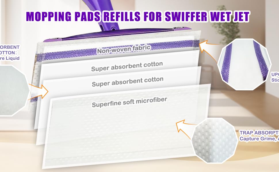 Mopping Pads Refills For Swiffer Wetjet