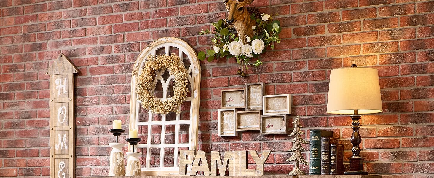 JXQTLINGMU Fireplace TV Stand for 80 Inch TV, Farmhouse