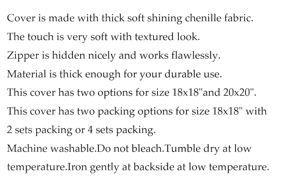 Blisybttex Throw Pillow Covers 18 x 18 Set of 2,Soft