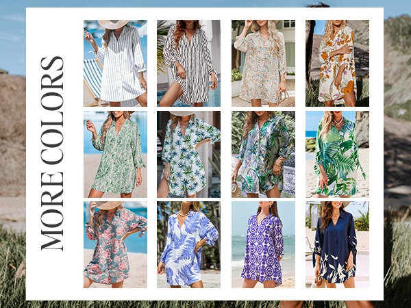 CUPSHE Women Mini Summer Dresses Cover Up Floral Top Shirt 3 CUPSHE Women Mini Summer Dresses Cover Up Floral Top Shirt 3