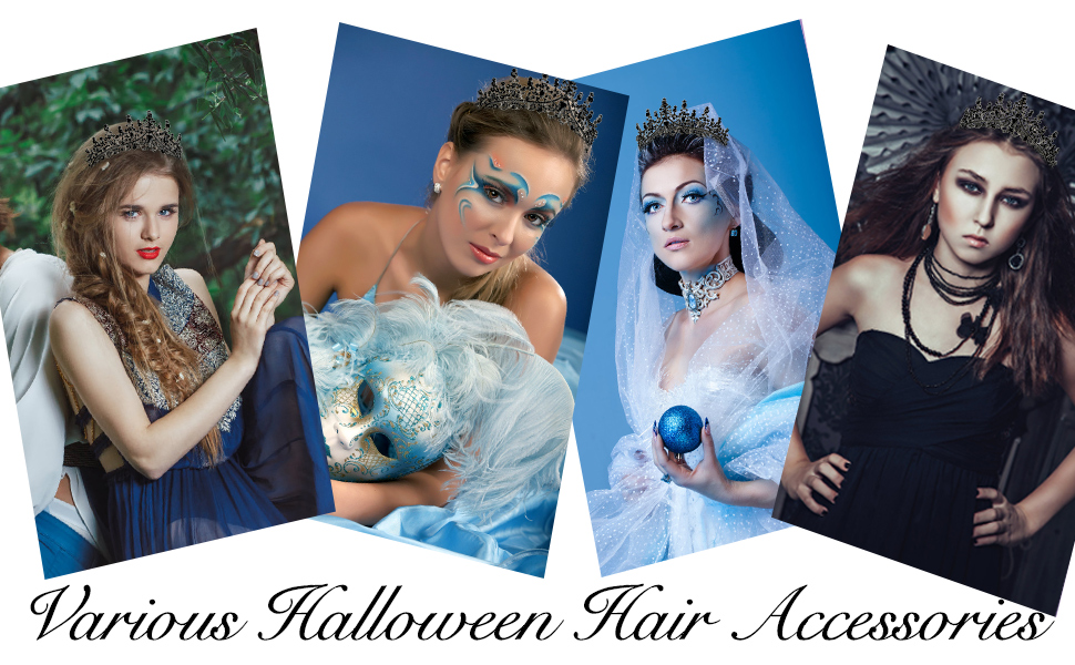 black halloween hair accessories for women