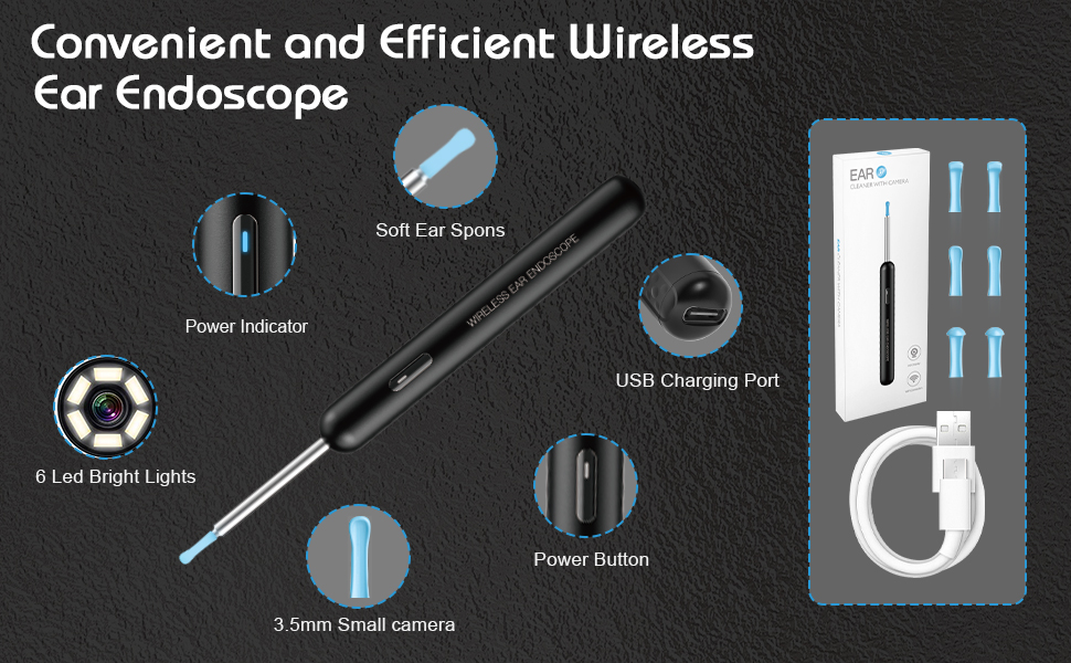 Ear Wax Removal Temodu Wireless Ear Cleaner with Camera Ear Camera