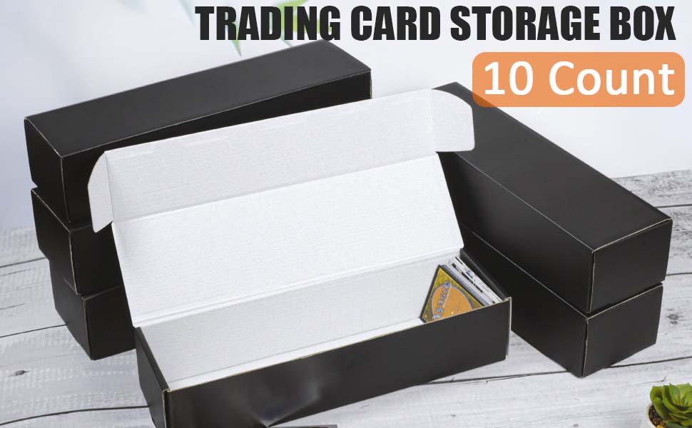 Sports Cards Storage Box, Trading Card Storage Box, Cardboard Game Card Box 10 Count