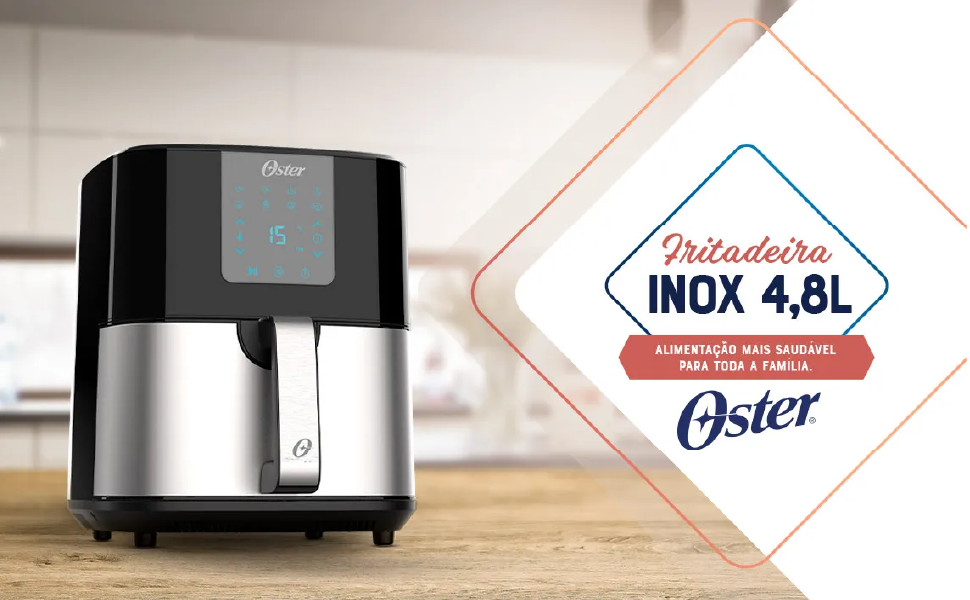 Fritadeira Ultra Digital 2 em 1 Inox 4,8L Oster com Painel Touch