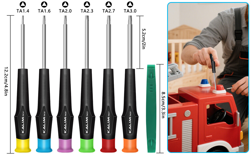 KALIM Triangle Head Screwdriver Set, 6 PCS Repair Insulation