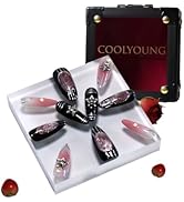 Handmade Nails Press On, Press On Nails Pink, Medium Stiletto Nails, Chrome Press On Nails, Thick...