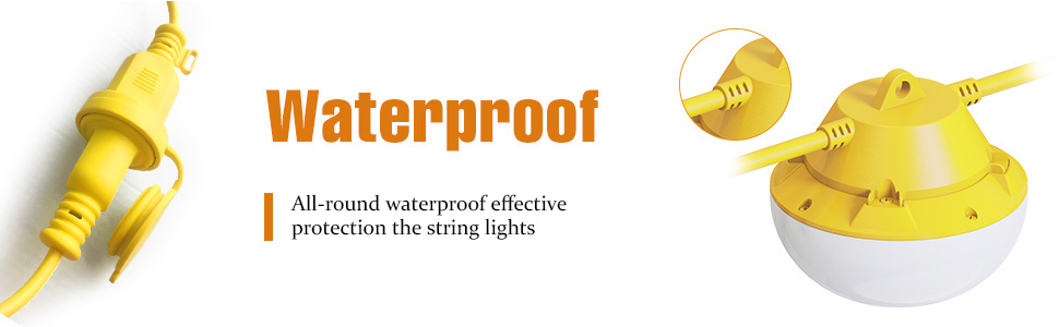 waterproof LED light Construction String Lights work light LED jobSite string light emergency lights