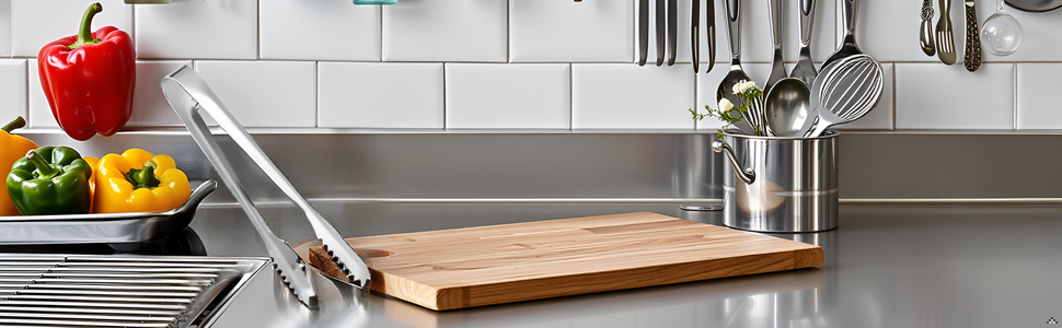 A sleek and modern kitchen counter with the product displayed prominently.