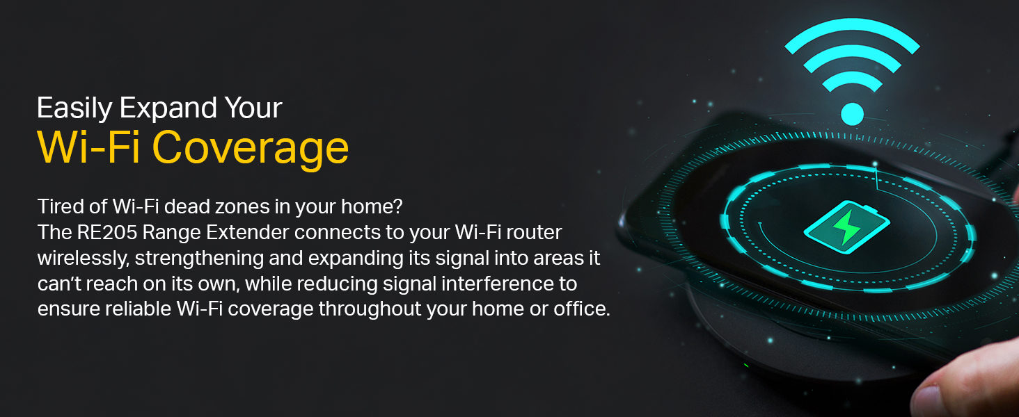 RE205 AC750 Wi-Fi Range Extender